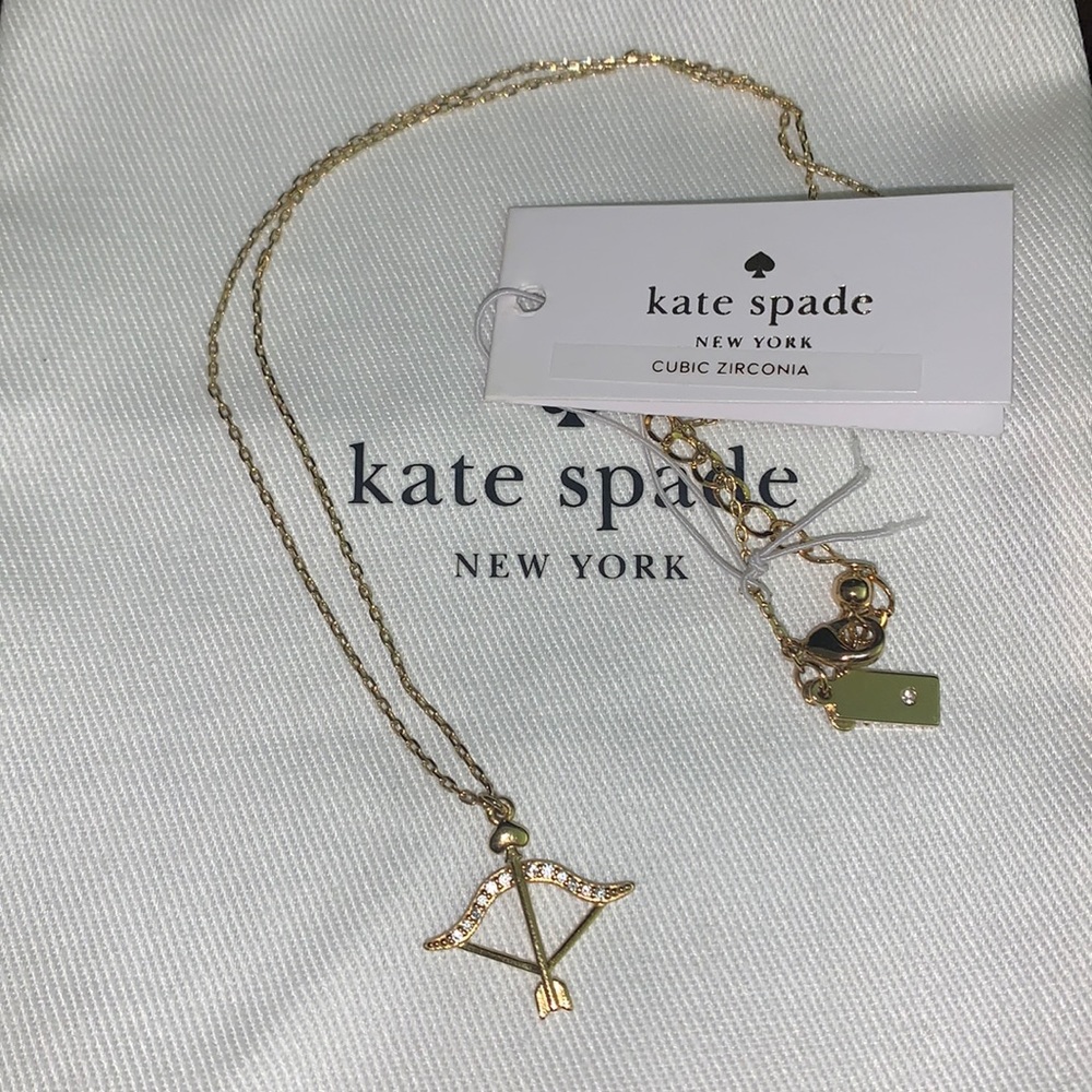 Kate Spade bow and arrow necklace